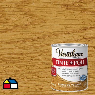 Varathane tinte + poliuretano base agua roble 0,9l