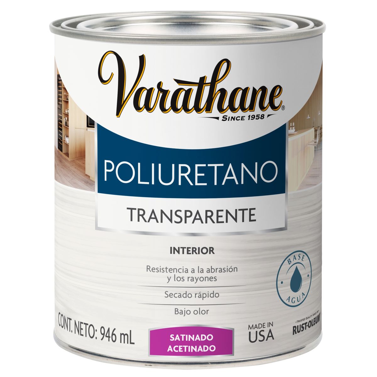 VARATHANE - Barniz Poliuretano Brillante 0.25 galón(es) Transparente