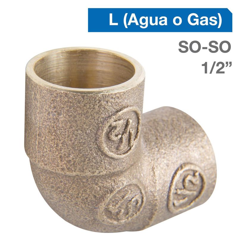 STRETTO - Codo Bronce SO-SO 1/2"  1u