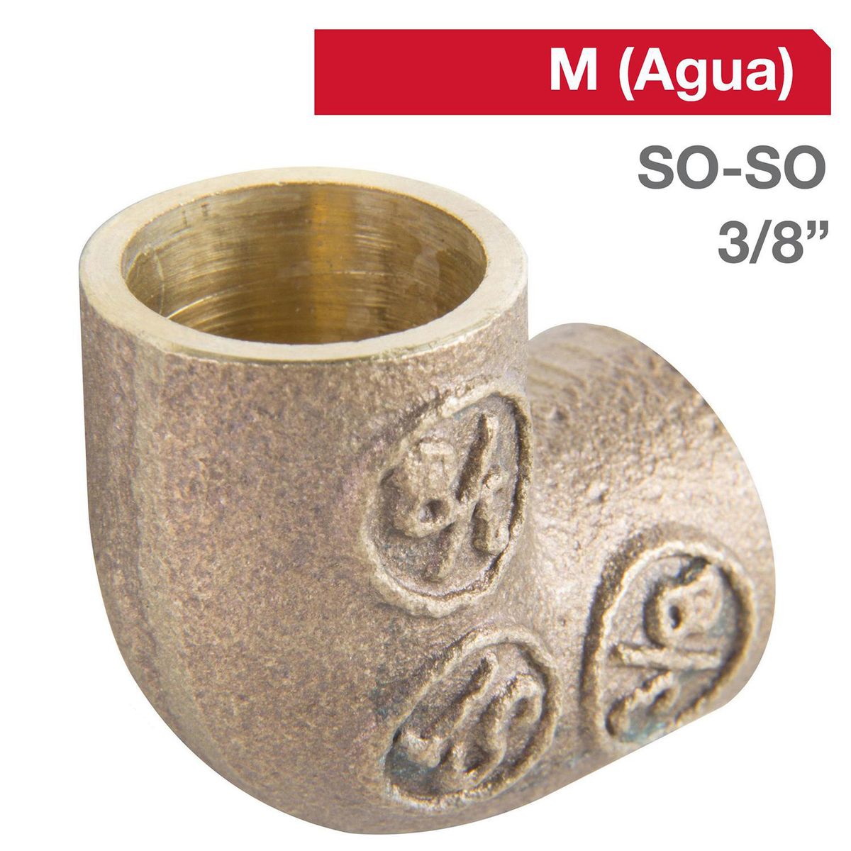 STRETTO - Codo Bronce SO-SO 3/8" 1u