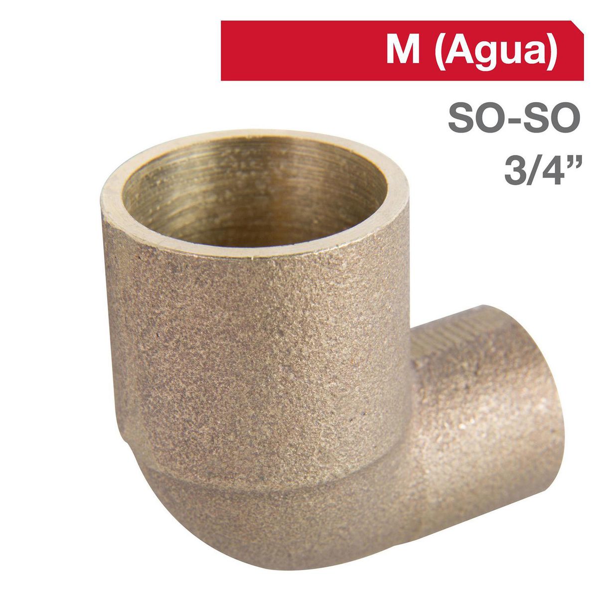 STRETTO - Codo Bronce SO-SO 3/4" 1u