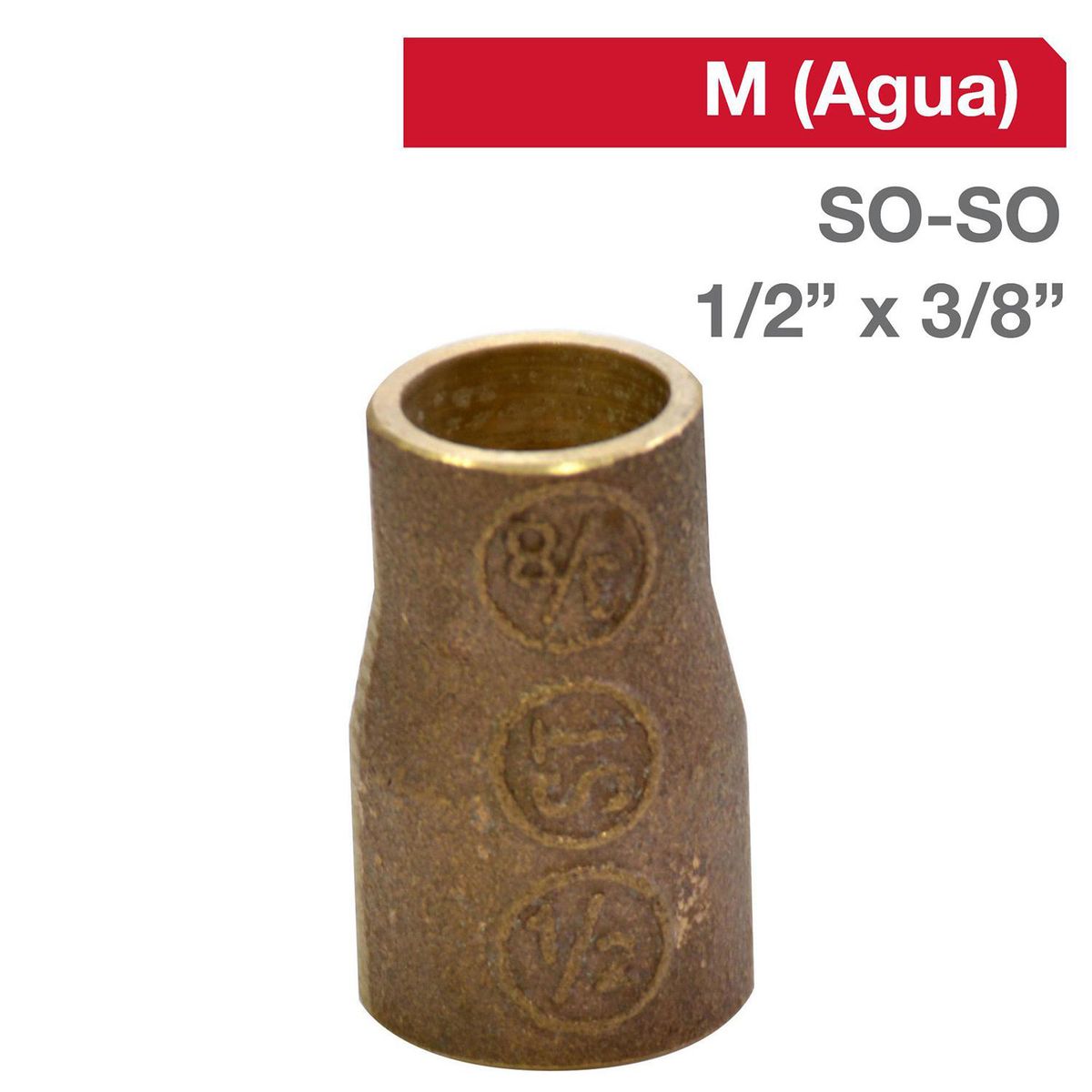 STRETTO - Copla Bronce SO-SO 1/2" x 3/8" 1u