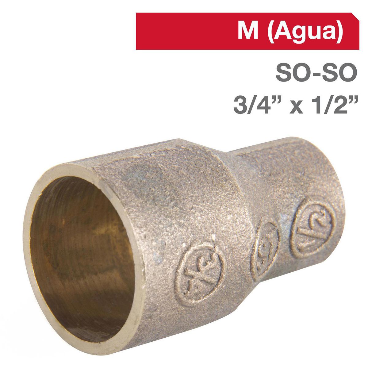 STRETTO - Copla Bronce SO-SO 3/4" x 1/2" 1u