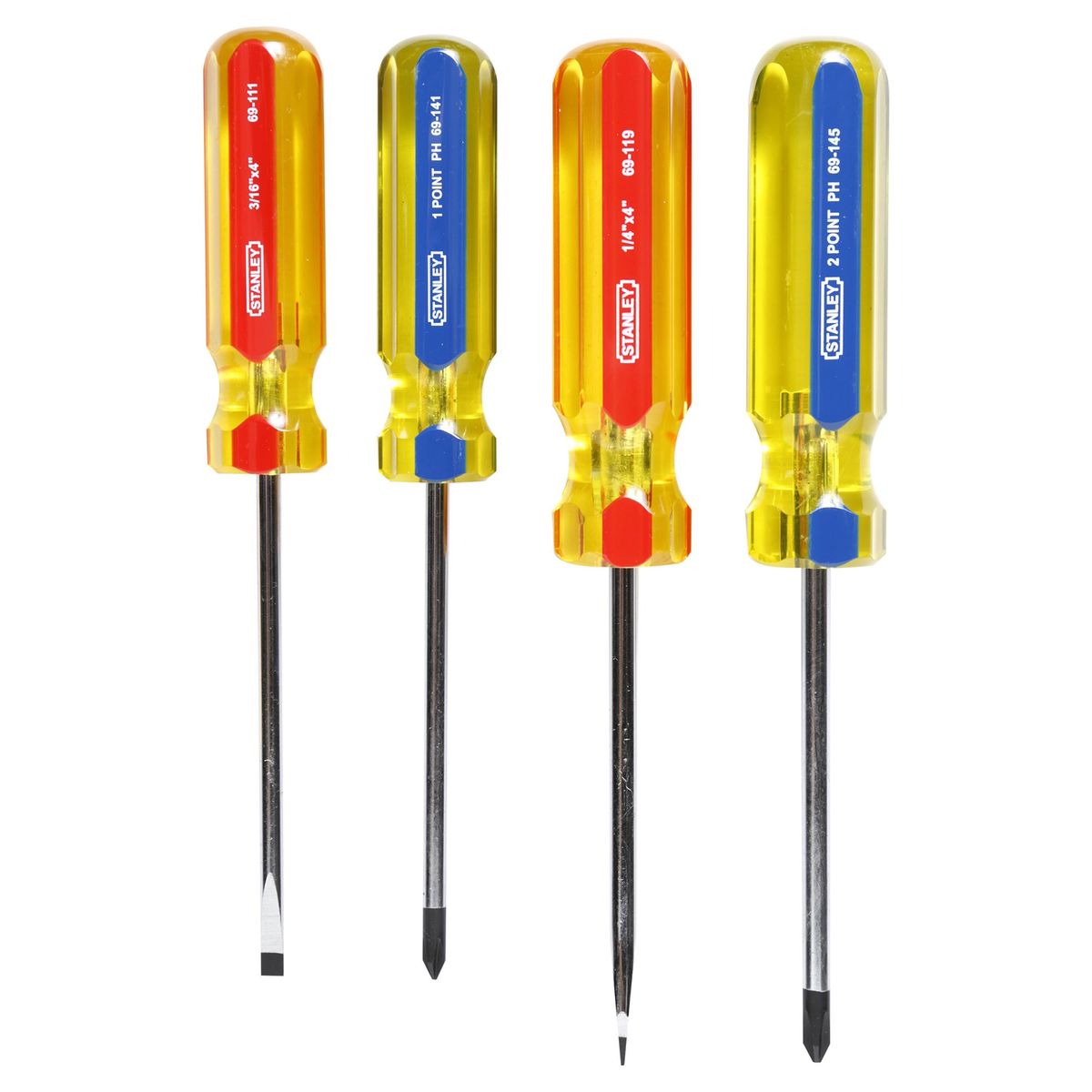 STANLEY - Set de atornilladores acero 4 unidades