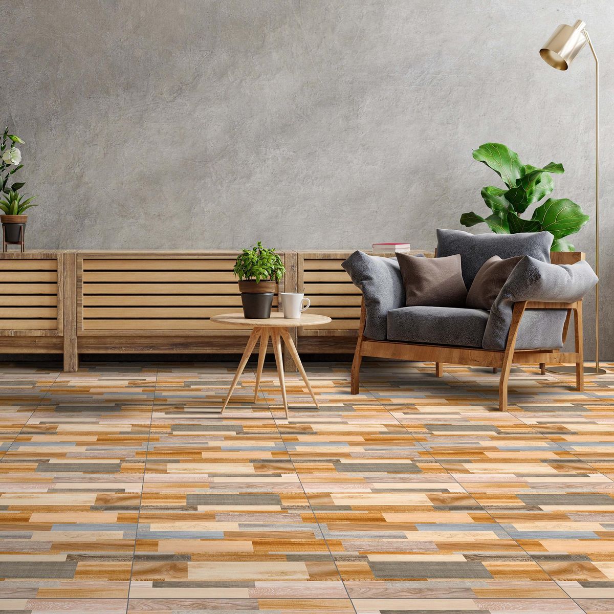 CORDILLERA - Cerámica 45x45 cm Madera Murcia Multicolor 2.08 m2