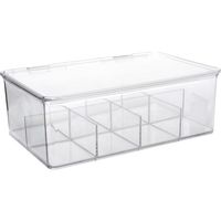 Organizador de té 9,5x27,3x18,4 cm acrílico transparente