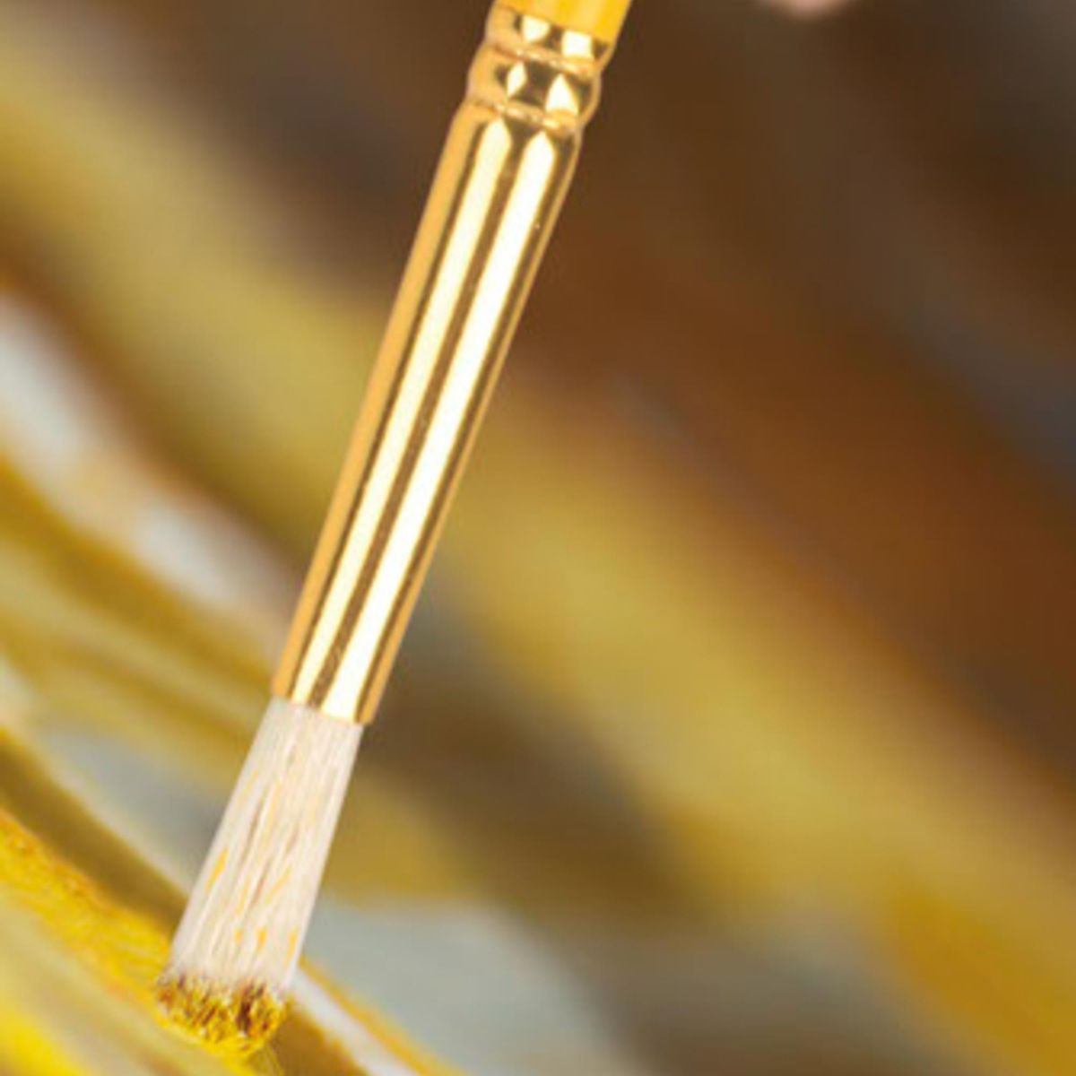 HELA - Pincel Redondo Hela N°2 Cerda Blanca Mango Amarillo