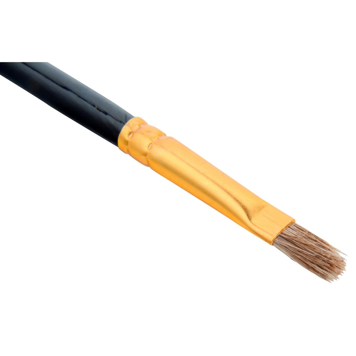 HELA - Pincel Plano Hela N°4 Cerda Mango Negro Para