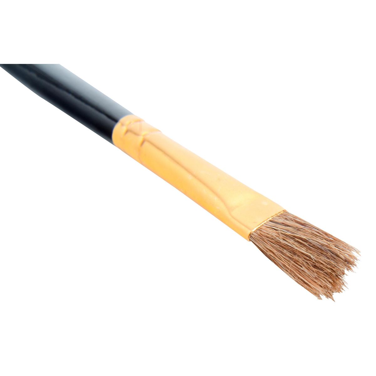 HELA - Pincel Plano Hela Nº10 Cerda Mango Negro Profesional