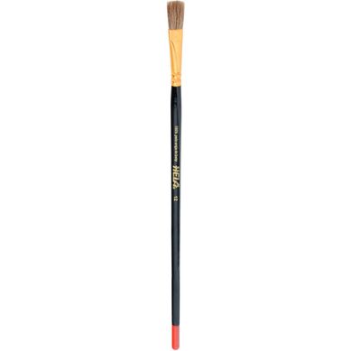 Pincel plano n12 Cerda Gris y Mango Negro.