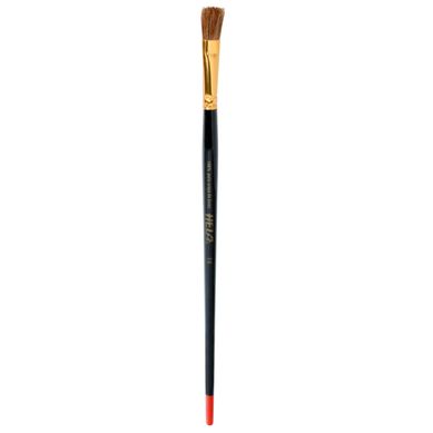 Pincel plano n16 Cerda Gris y Mango Negro.
