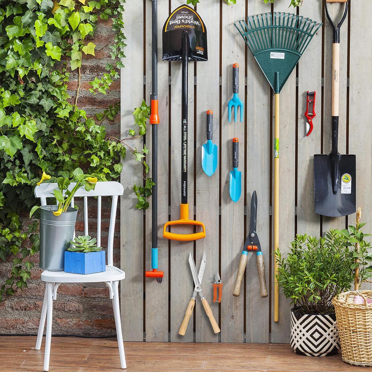 TRAMONTINA - Kit de tijerón para césped + tijera para jardín natural