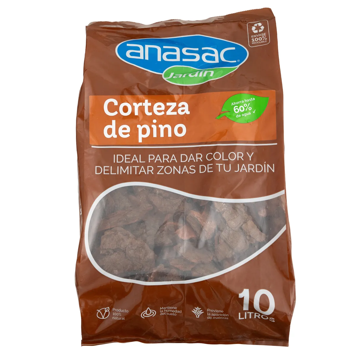 ANASAC - Corteza decorativa de pino saco 10 litros