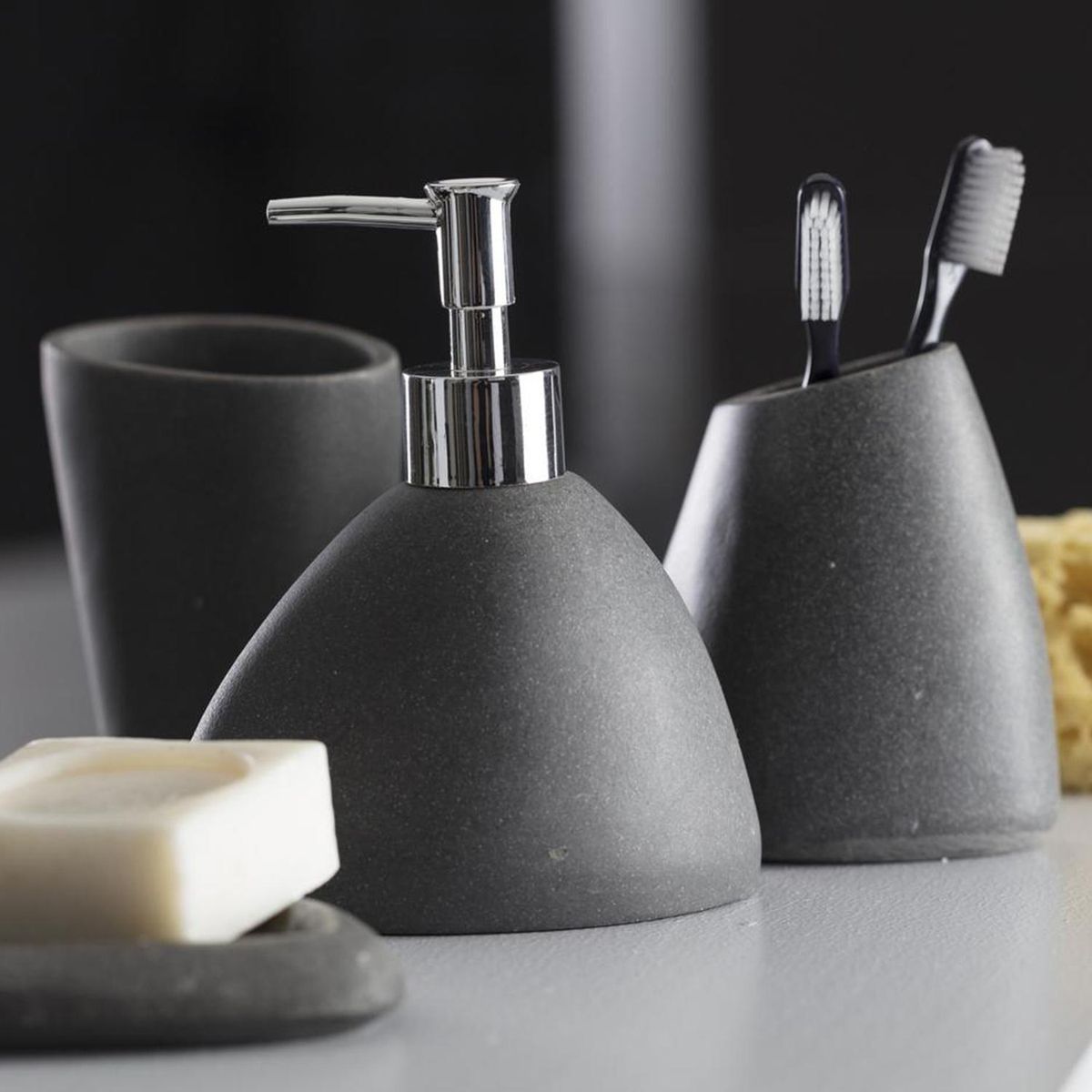 Vaso Para Baño Gris, marca JUST HOME COLLECTION - Foto 2