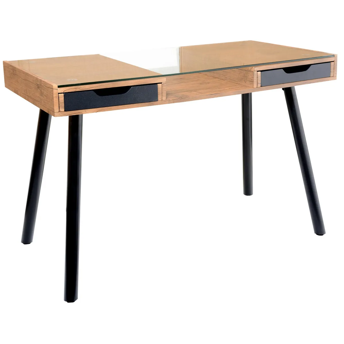 JUST HOME COLLECTION - Escritorio 76x120x60 cm negro