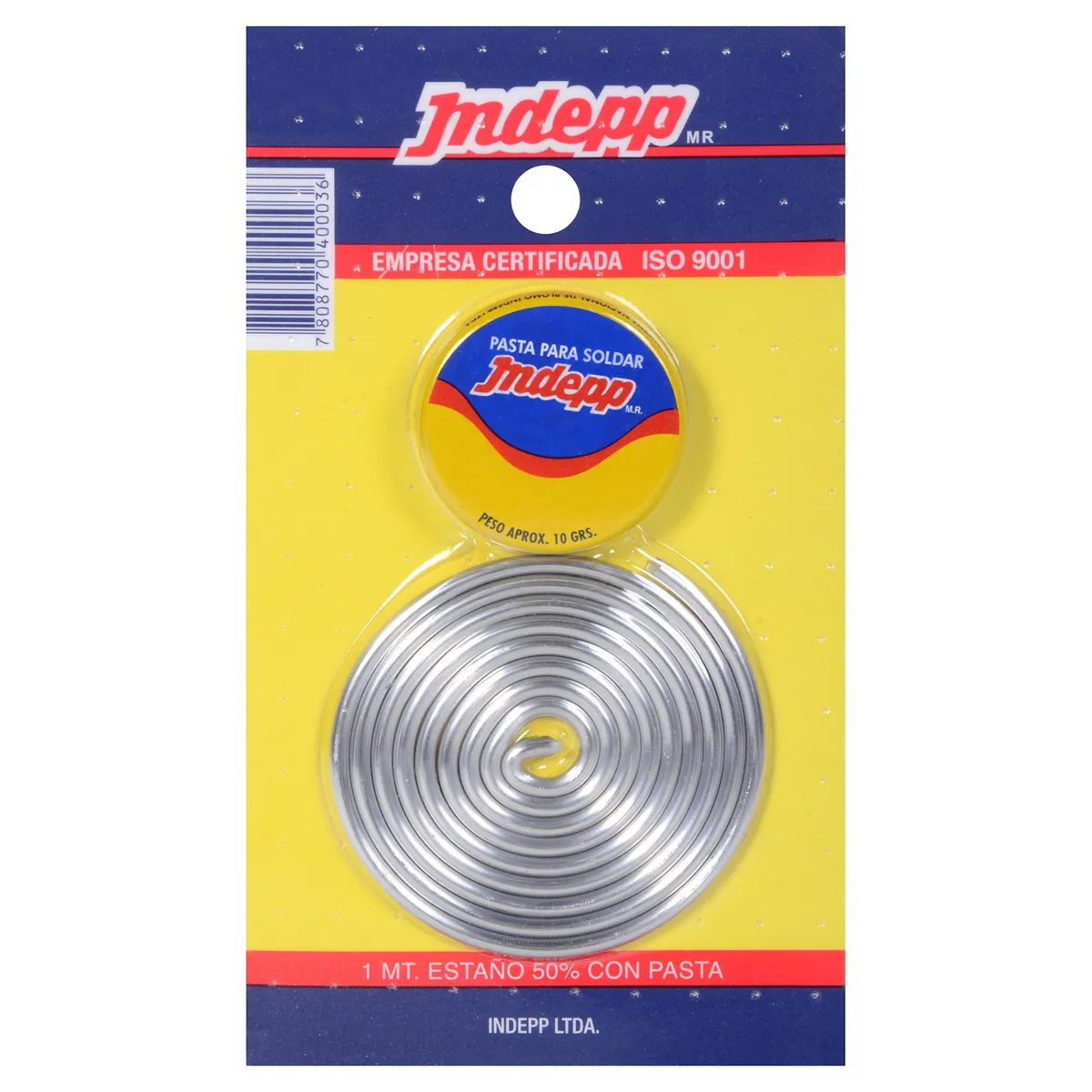 INDEPP - Soldadura 50% estaños con pasta 1 m