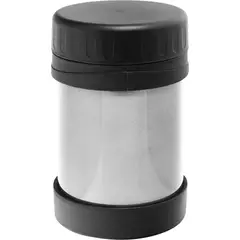 JUST HOME COLLECTION - Termo para Comida 350 ml Acero Inoxidable Plateado/ Negro