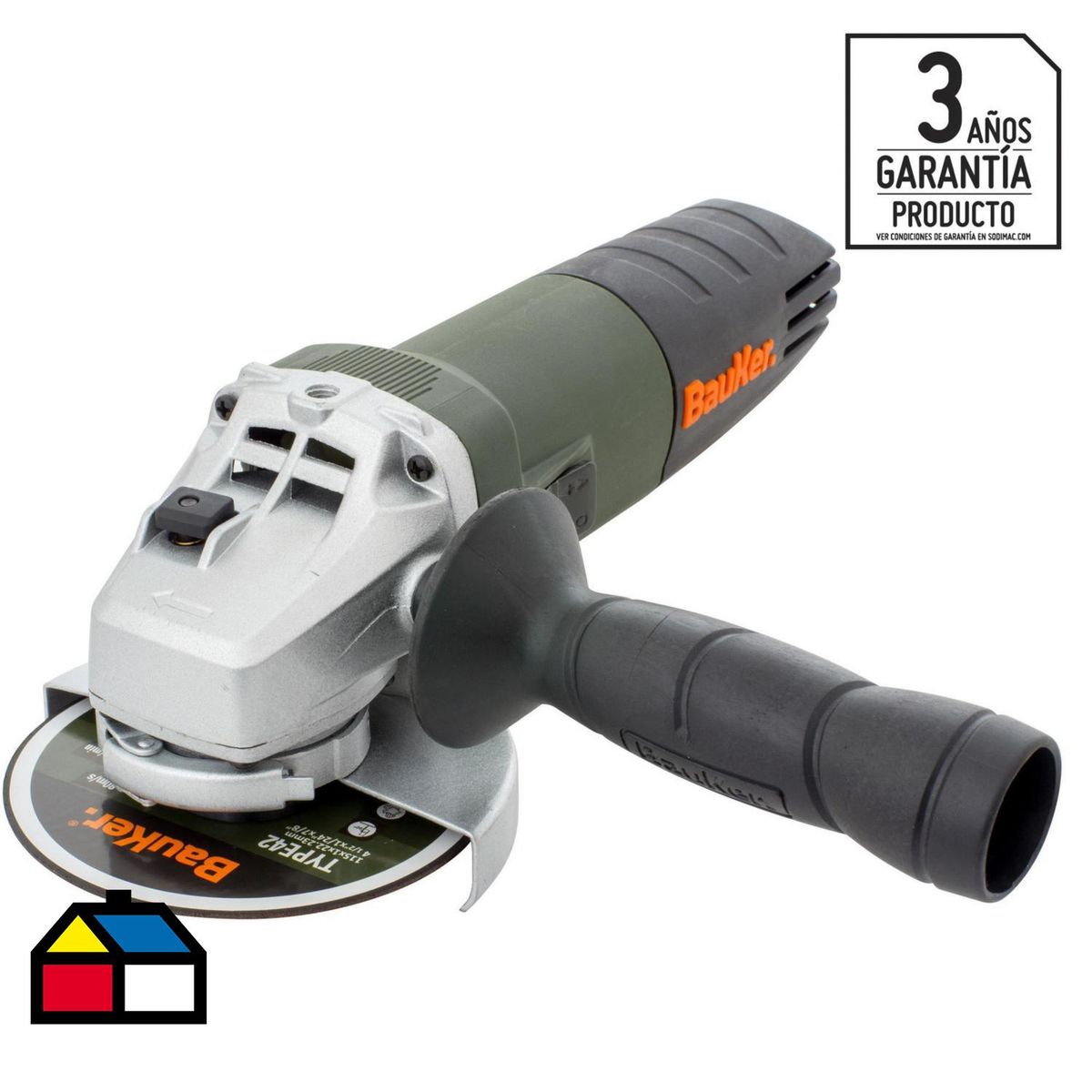 BAUKER - Esmeril angular eléctrico 4 1/2" 820W