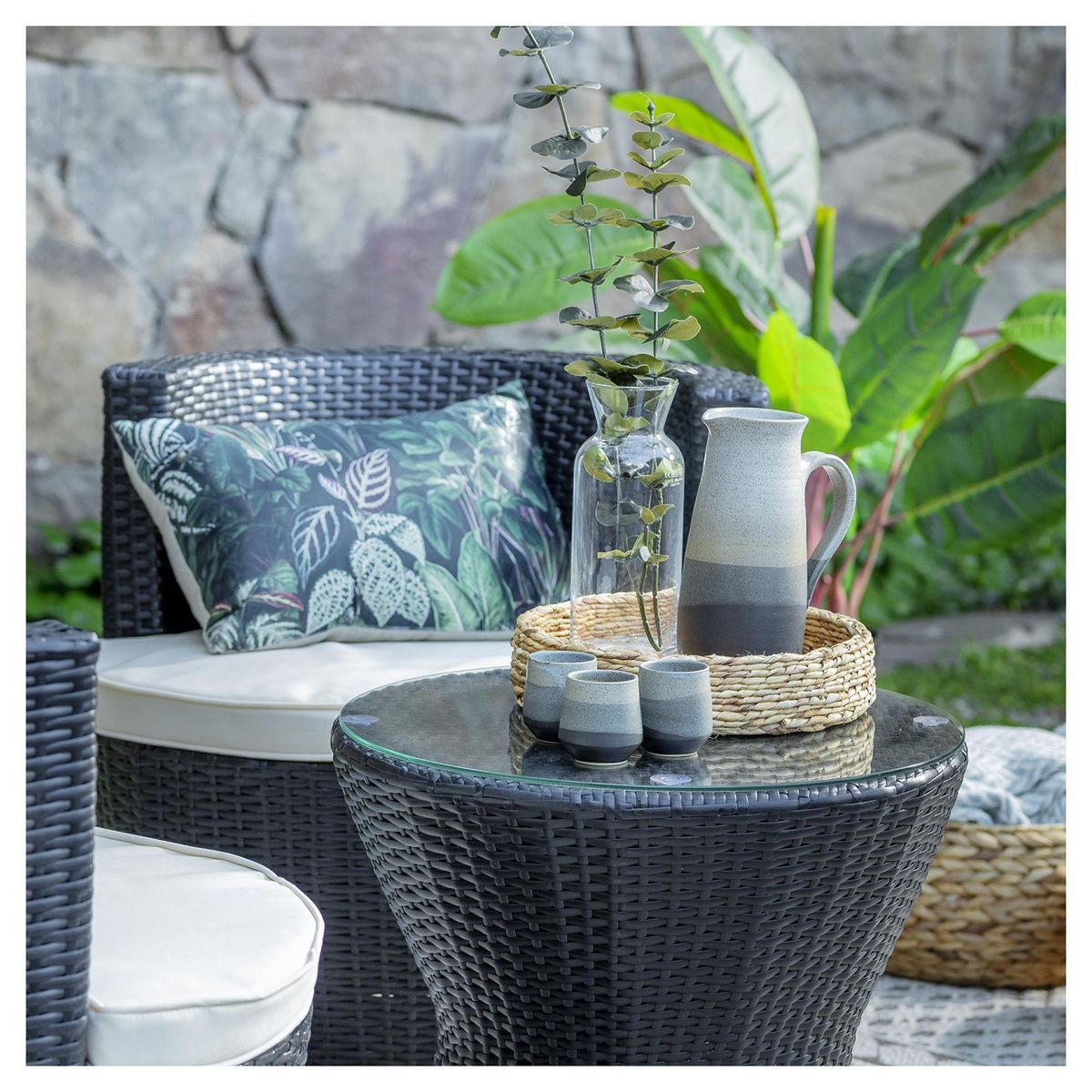 JUST HOME COLLECTION - Centro de Mesa 30x6x30 cm 1 unidad(es) Natural