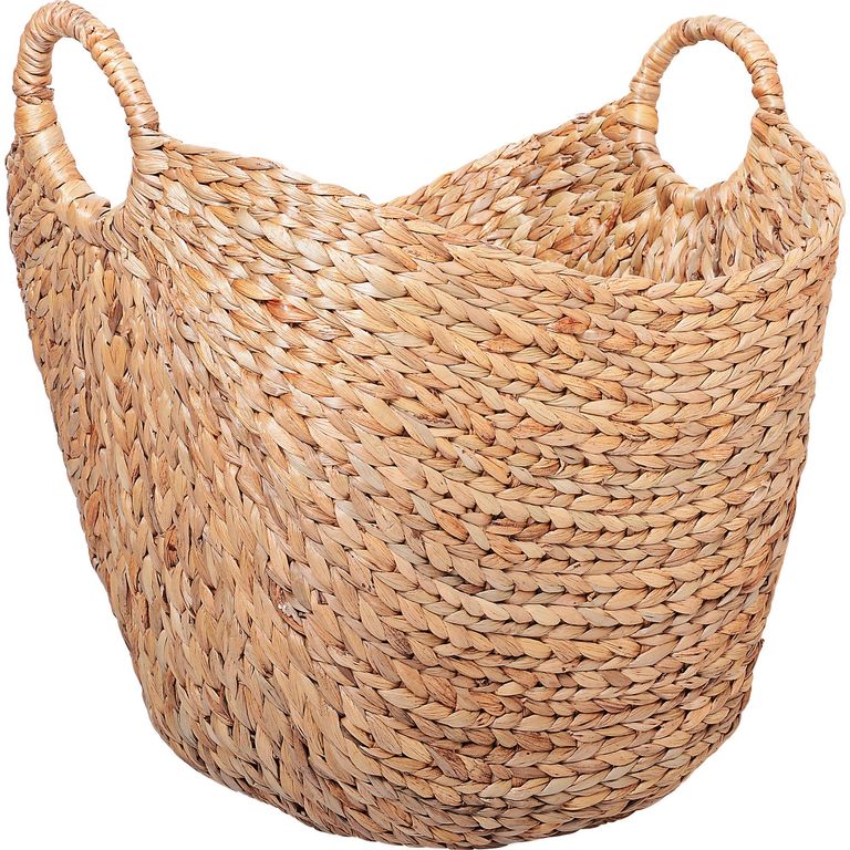 Canasto Decorativo Tejido Fibra 55X35X30 Cm