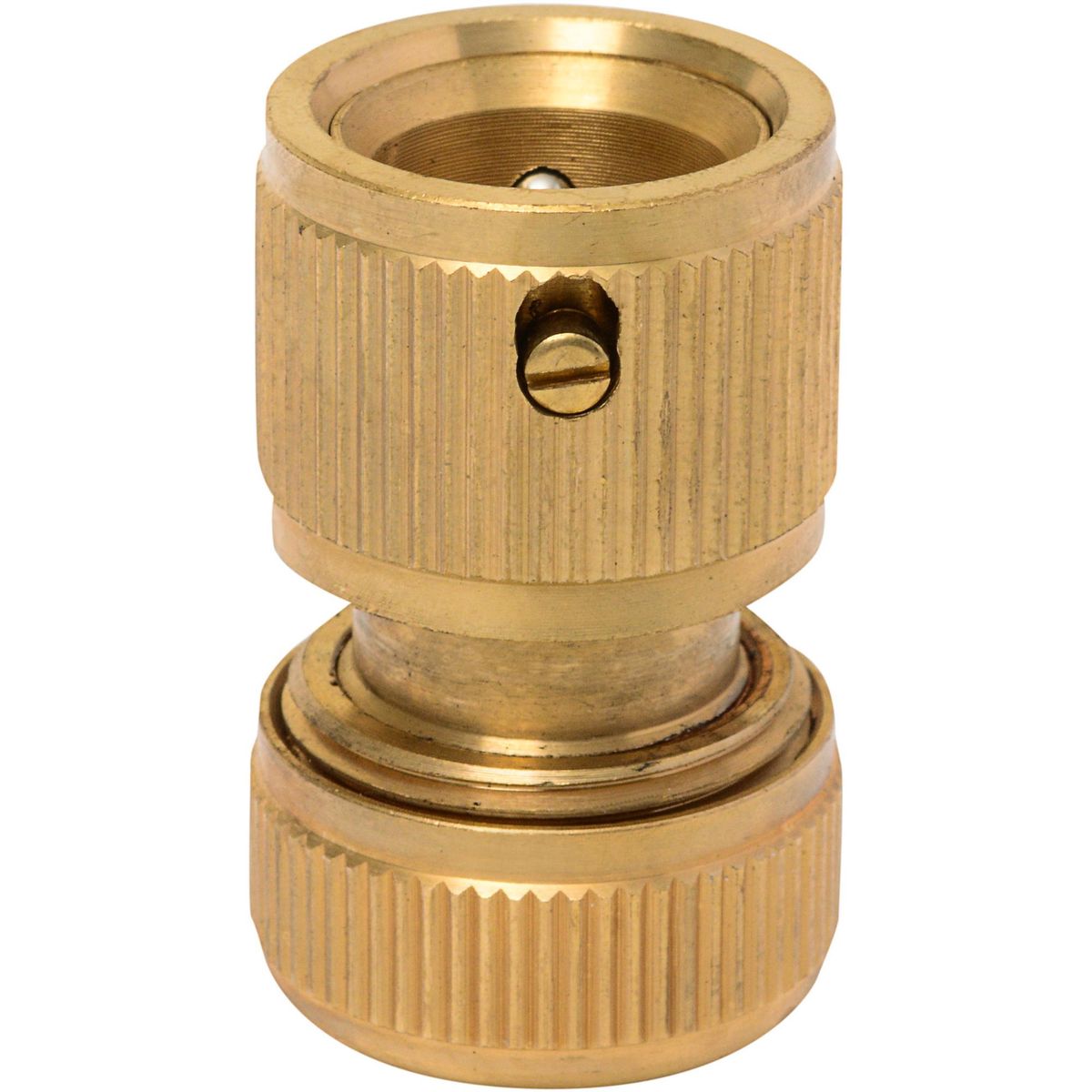 ERGO - Conector para manguera 1/2" de bronce con stop