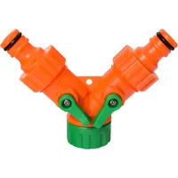 Unión para manguera con 2 salidas 1/2"" y 3/4"" de plástico