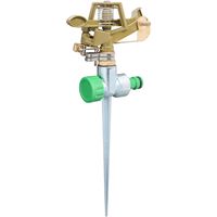 Regador aspersor de bronce con estaca