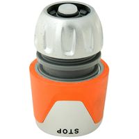 Conector para manguera 3/4"" de plástico con stop