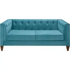HOMY - Sofá 3 cuerpos Praga 180x74x85 cm Turquesa