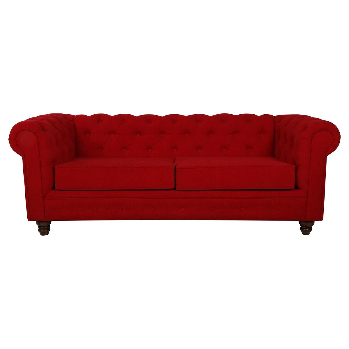 NUEVALINEA - Sofá 3 cuerpos Chester 200x80x95 cm Rojo