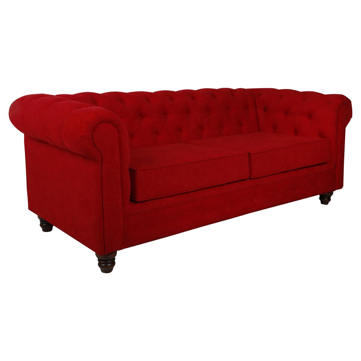 NUEVALINEA - Sofá 3 cuerpos Chester 200x80x95 cm Rojo