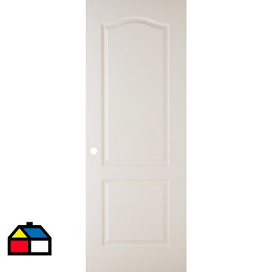 Puerta Prestige HDF 85x200 C/2 Paneles C/ Perforacin Blanco Prepint