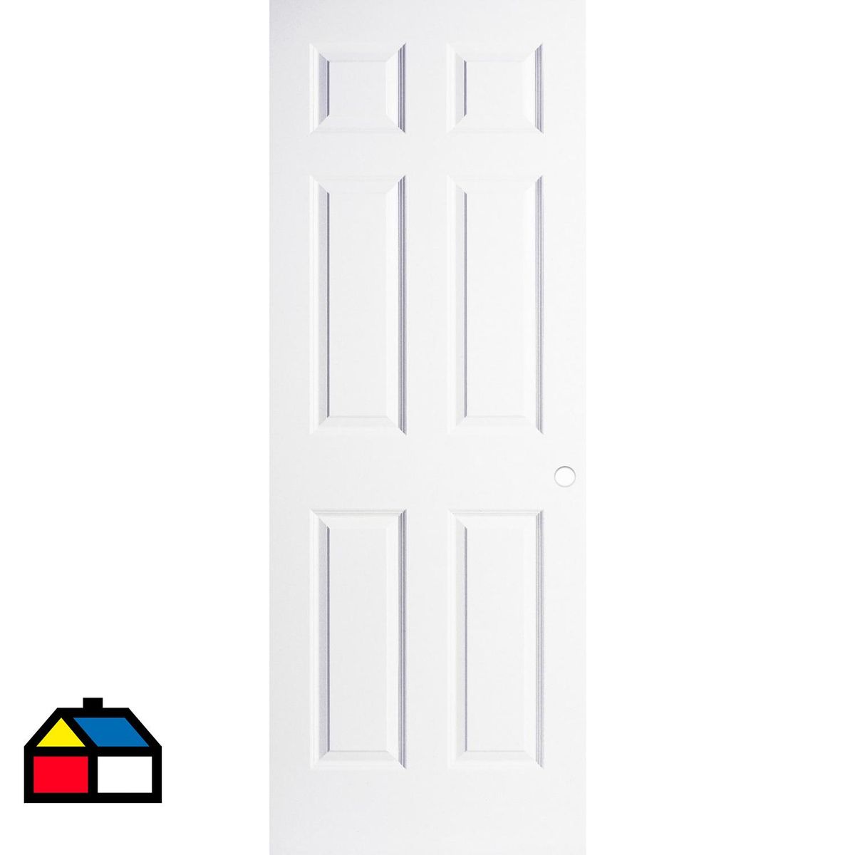 MULTIMARCA - Puerta Sinfonía HDF con 6 Paneles con Perforación Blanco Prepintada