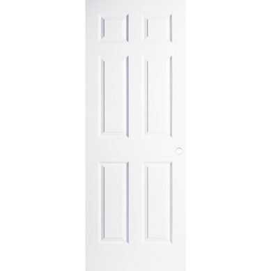 Puerta Sinfona HDF C/6 Paneles C/ Perforacin Blanco Prepint