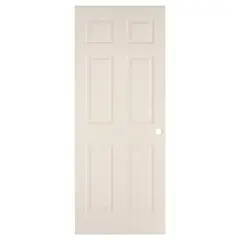 MULTIMARCA - Puerta Sinfonía HDF con 6 Paneles con Perforación Blanco Prepintada