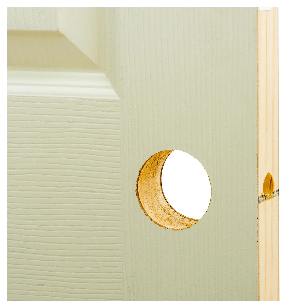 MULTIMARCA - Puerta Sinfonía HDF con 6 Paneles con Perforación Blanco Prepintada