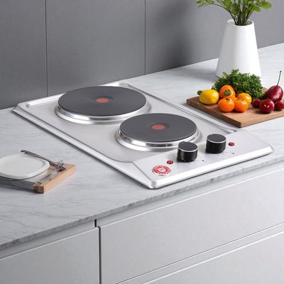 Imagen 2 del producto Encimera Eléctrica 2 Platos Negro/inox UT PRIME E2P