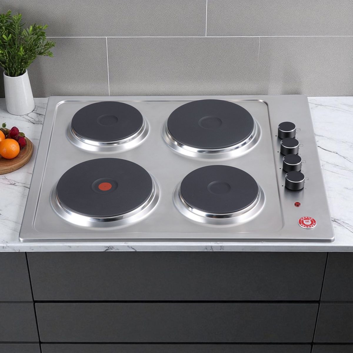 URSUS TROTTER - Encimera Inducción 4 Platos Negro/Inox UT PRIME E4P