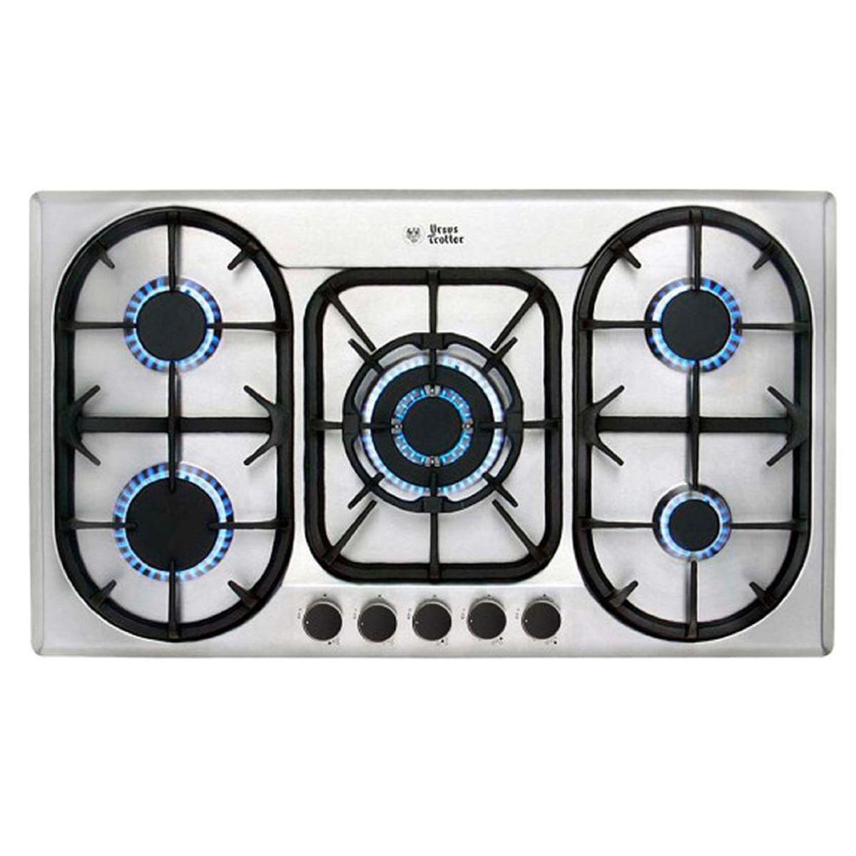 URSUS TROTTER - Encimera Gas 5 Platos Silver UT PRIME GT5 GN