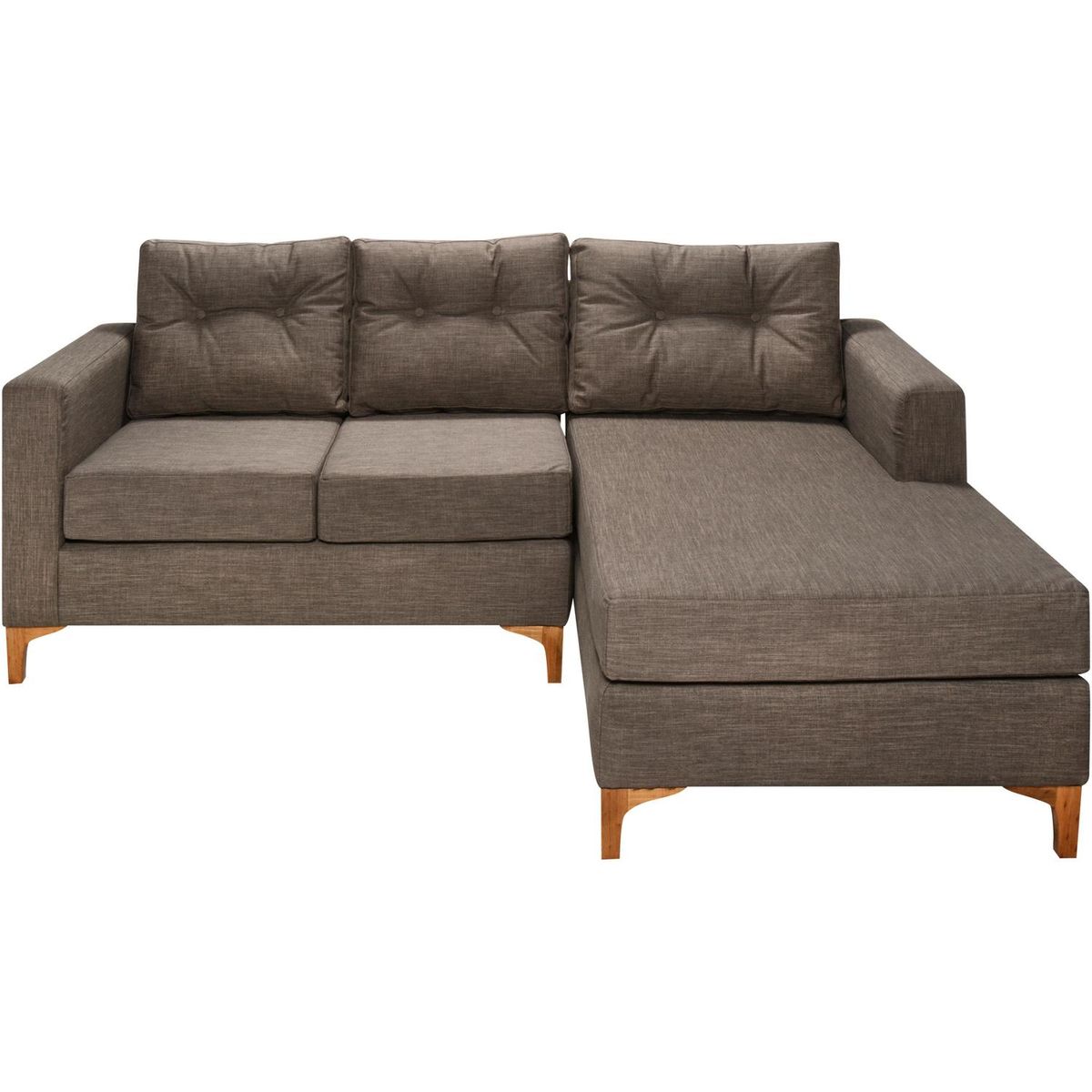 NUEVALINEA - Sofá Seccional 4 cuerpos Bilbao 200x80x150 cm Castaño