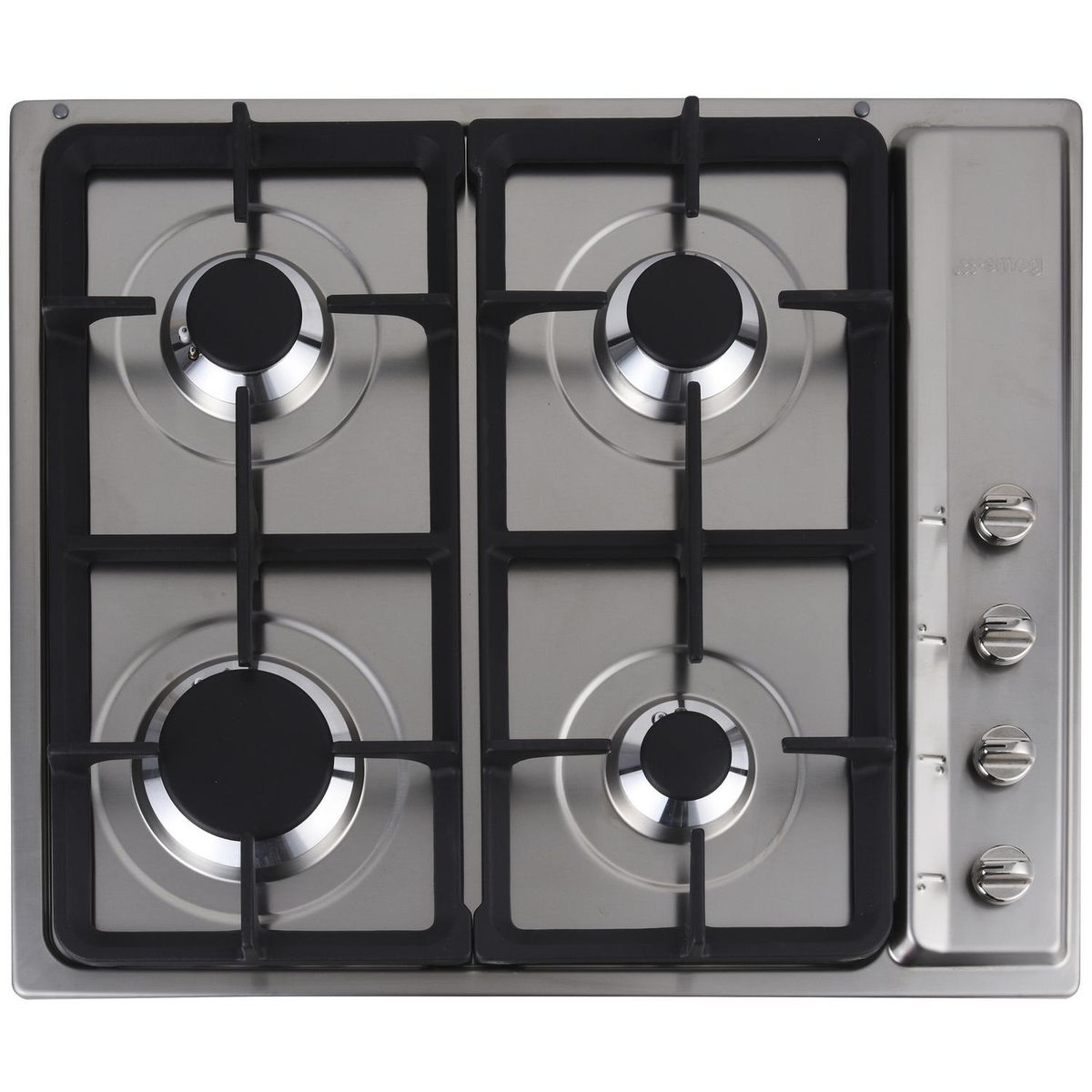 Encimera Gas 4 Platos Gris PS60GH, marca SMEG - Foto Principal