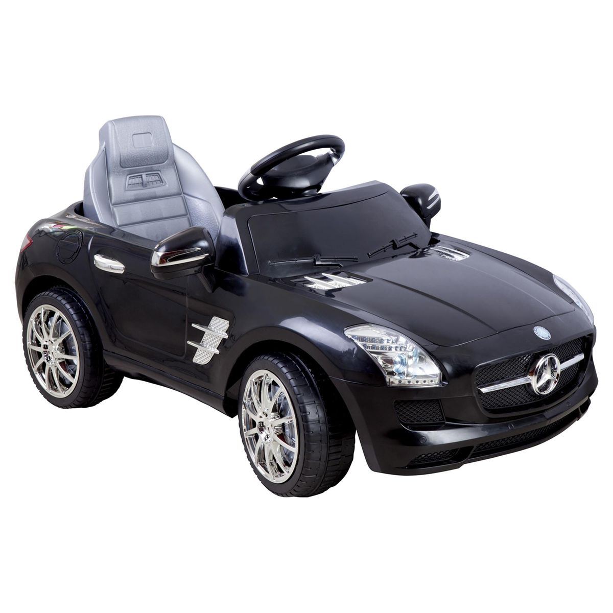 KIDSCOOL - Auto negro a batería 6V licencia Mercedes Benz