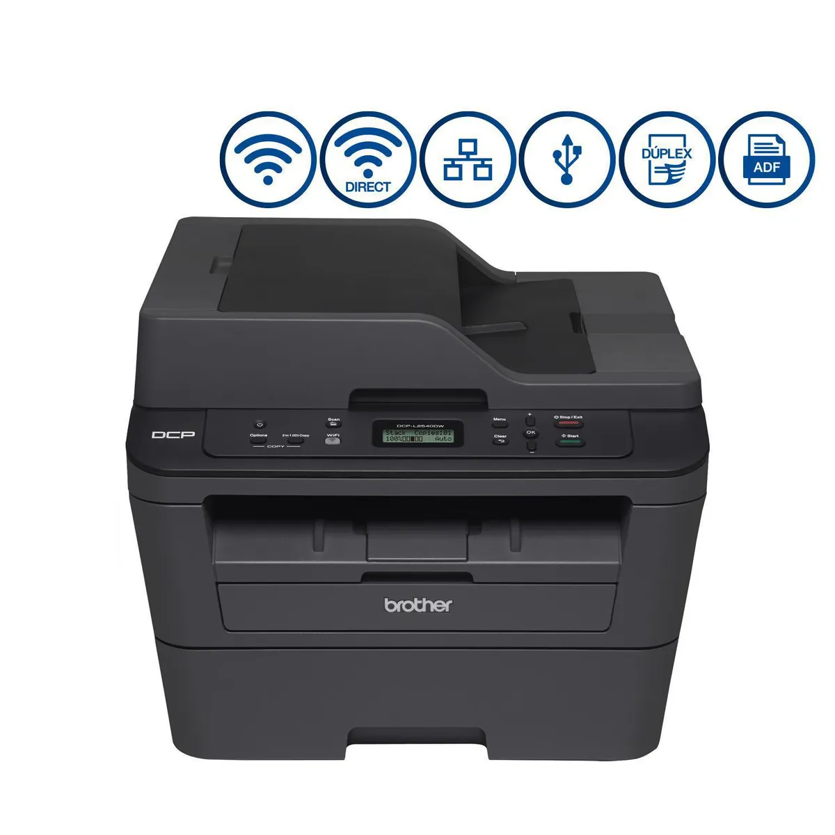 BROTHER - Impresora multifuncional laser DCP-L2540DW