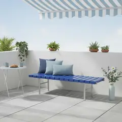 MALETEK - Banqueta de espera 45x45x150 cm azul