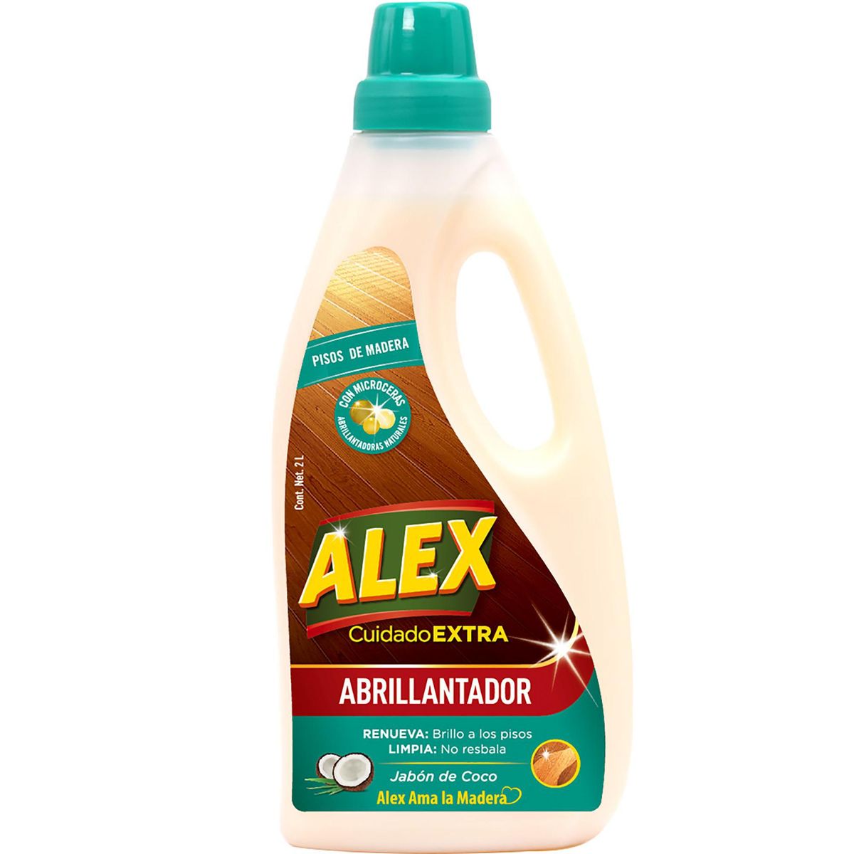 ALEX - Abrillantador Alex para Parquet y Flotante 2 Litros Aroma Coco