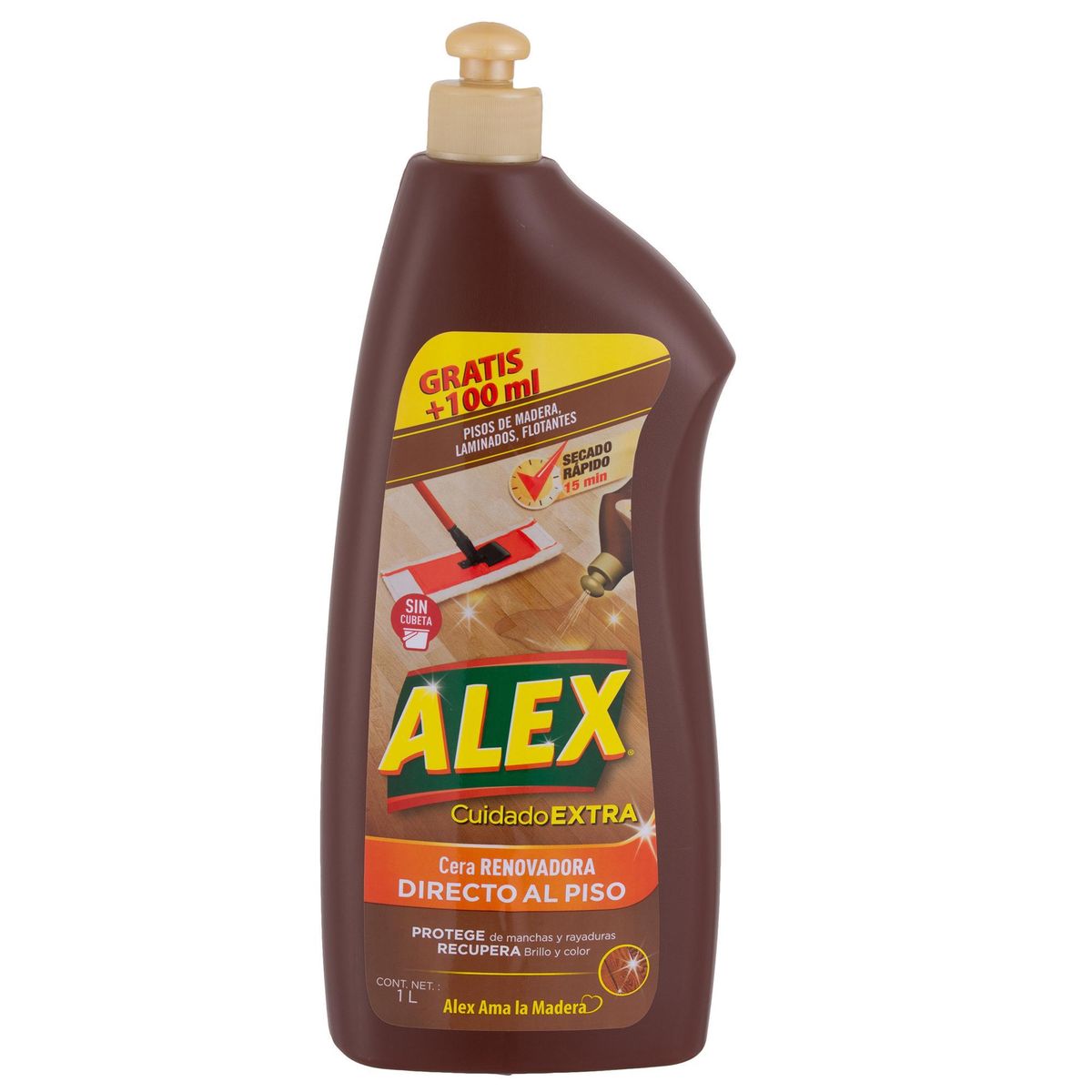 ALEX - Cera Líquida Alex Renovadora para Pisos y Laminados 900 ml