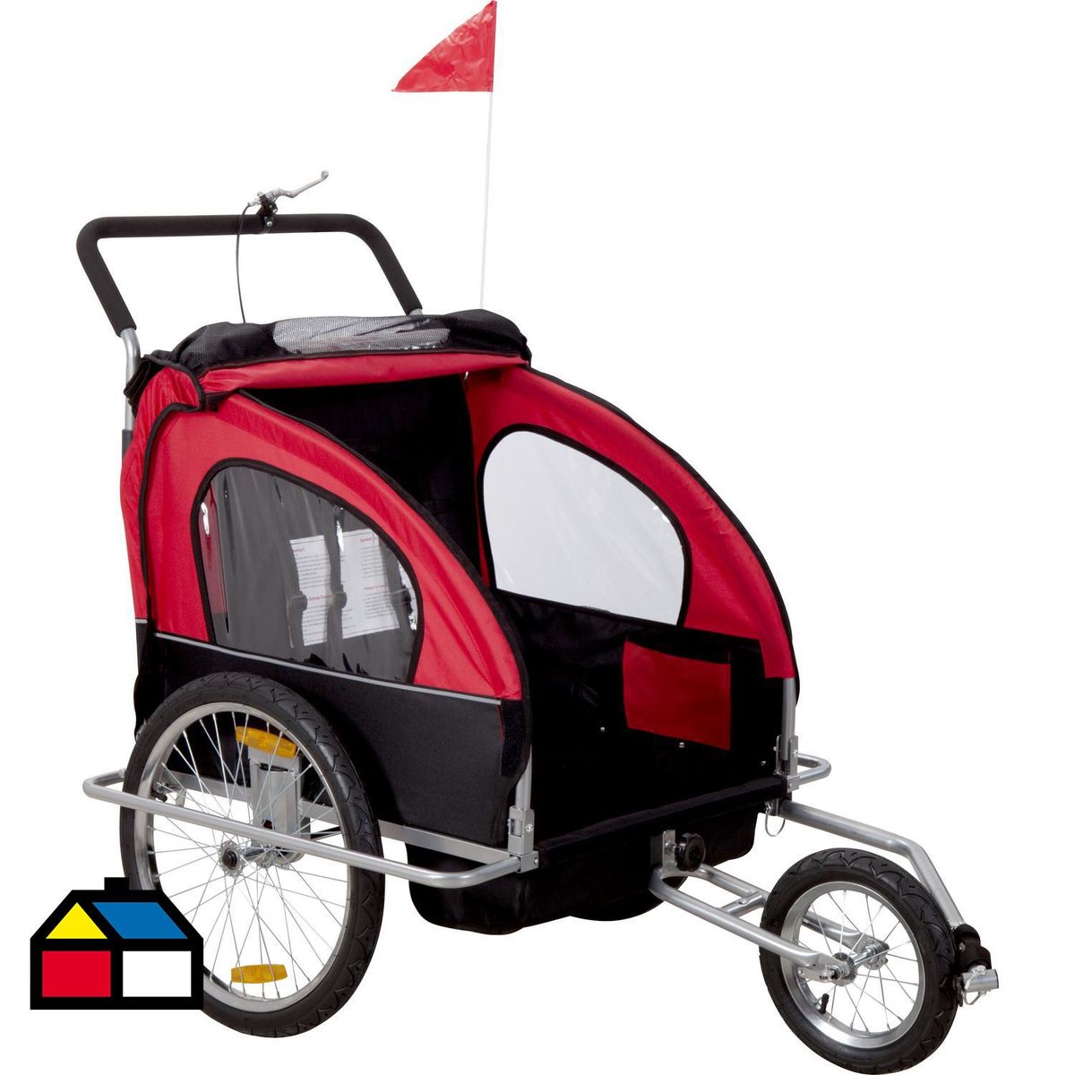 KIDSCOOL - Carro jogger y trailer rojo Kidscool
