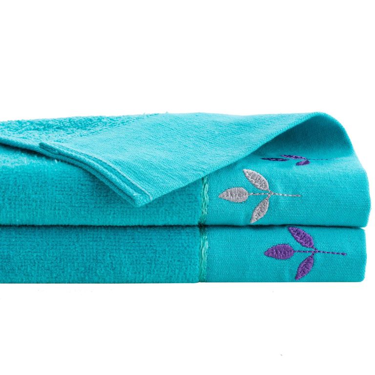 Set de Toallas Visita 380 gr Algodón 30x50 cm Turquesa
