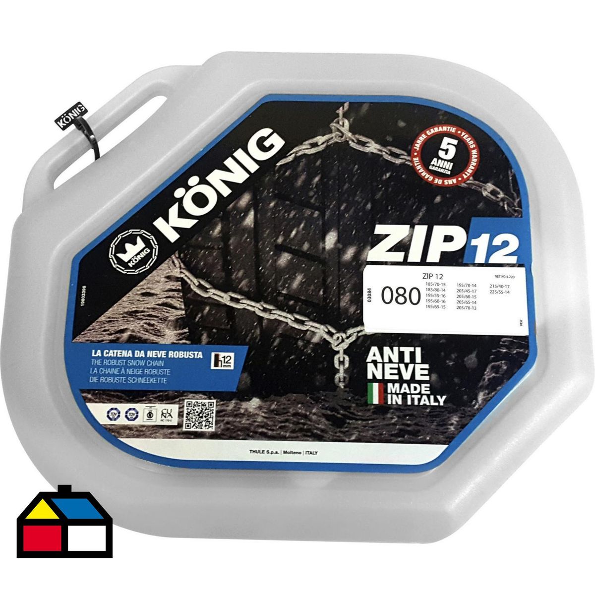 KONIG - Cadena Para Nieve Metal Para Aros 14, 15, 16 Y 17