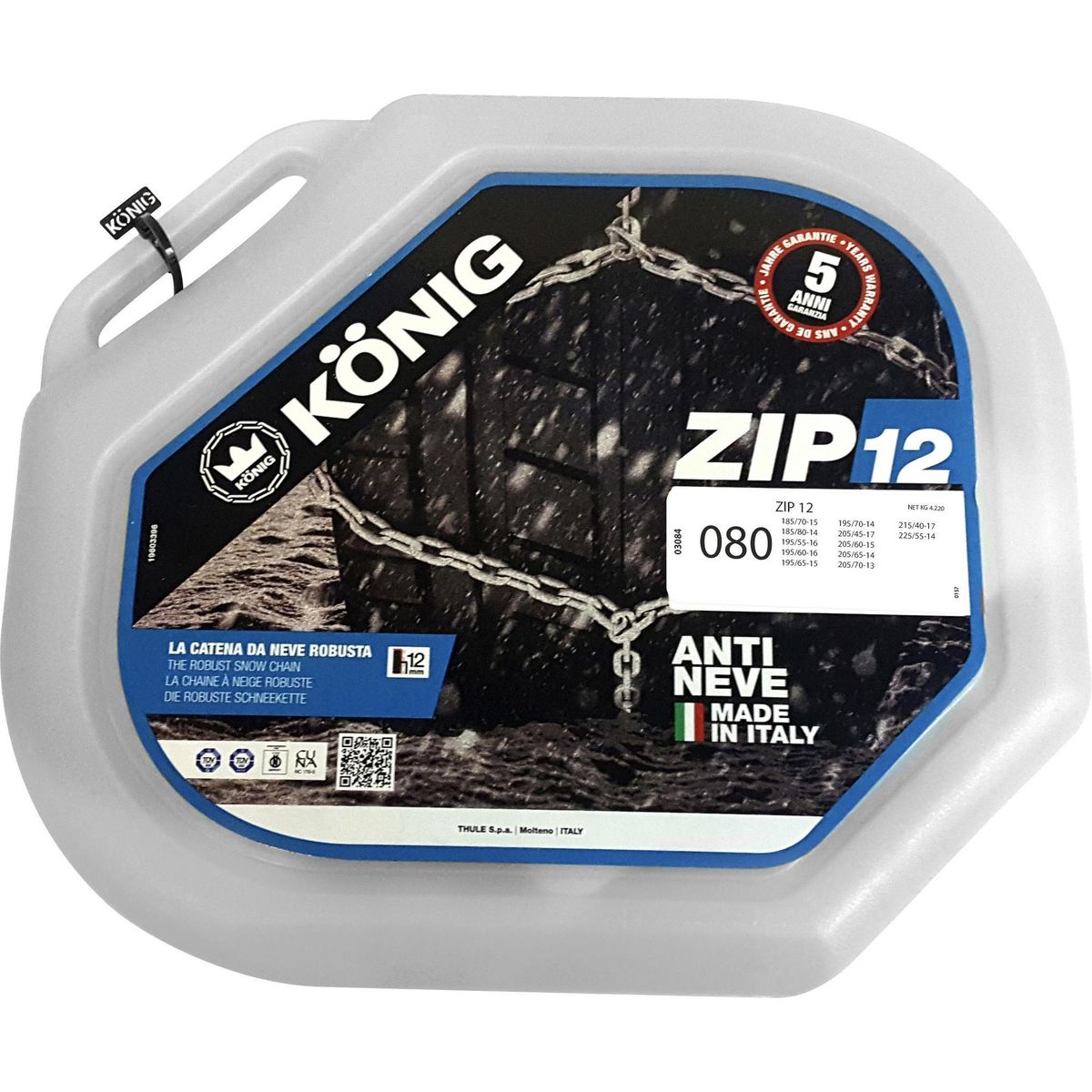 KONIG - Cadena Para Nieve Metal Para Aros 14, 15, 16 Y 17